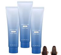 Crème lissante, après-shampoing, démêlant lissant, correcteur, huile capillaire non grasse, lissante, nourrissante pour cheveux crépus, ternes ou rêches (3Pièce)