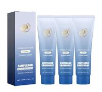 Crème lissante pour cheveux à base de protéines, crèmes lissantes nourrissantes à action rapide, formule soyeuse et brillante à faible odeur pour cheveux secs et crépus, soin du cuir (3 pcs)