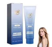 Crème lissante pour cheveux à base de protéines, crèmes lissantes nourrissantes à action rapide, formule soyeuse et brillante à faible odeur pour cheveux secs et crépus, soin du cuir (1 pc)