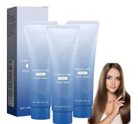 Crème lissante pour cheveux, après-shampoing, soin démêlant et lissant pour les ongles, crème lissante protéinée, masque capillaire à la kératine, soin soyeux et brillant, 2025 (3 pièce)