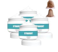 CrèMe Lissante ProtéInéE Au CollagèNe, CrèMe Lissante Correctrice ProtéInéE Pour Cheveux BoucléS, Lissant Les Frisottis, Soin Hydratant Anti-Frisottis Pour Cheveux Secs Et BoucléS (4 PCS)