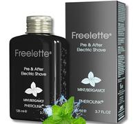 Crème Lotion Pré-rasage et Après-rasage Électrique - Idéal pour un Rasage de Près - Baume Lisse et Sans Irritation. Freelette (125 ml (Lot de 1), MENTHE/BERGAMOTE)