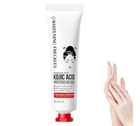 Crème mains à l'acide kojique, formule hydratante et éclaircissante à la niacinamide et à l'acide hyaluronique, crème raffermissante anti-rides pour mains sèches et gercées, format voyage (1 Pcs)