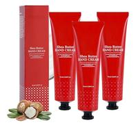 Crème mains au beurre de karité pour mains sèches et gercées, extraits de miel et d'amande, anti-rides, hydratant mains non gras à absorption rapide, hydratation en profondeur (3Pcs)