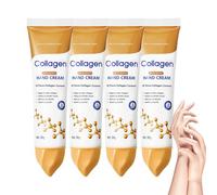 CrèMe Mains Au CollagèNe - Soin Mains Peau Fragile - Hydratation Intense, Non Gras, Absorption Rapide, Anti-âGe, Au CollagèNe, Convient à Tous Types De Peau, Hydratation Profonde (4 PCS)