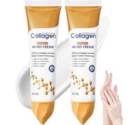 Crème Mains Coll-agen, Crème Mains Anti-Âge au Collagène 10 Fois, Hydratation Intense, Apaise les Peaux Sèches et Rugueuses, Pénètre Rapidement, Convient à Tous Types de Peaux