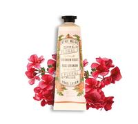 Crème Mains Hydratante Géranium 30ml - Format Voyage - Panier des Sens | 96% naturel, huiles d’olive et d’amande pour nourrir les mains sèches avec un parfum floral, fabriquée en France.