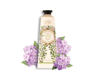Crème Mains Hydratante Verveine 30ml - Format Voyage - Panier des Sens | 97% naturel, karité et huile d’olive pour nourrir les mains très sèches avec un parfum frais, fabriquée en France.