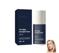 Crème Masque Nuit Triple Action Anti-Âge - Anti-Rides & Multi-Correction - Avce Rétinol, à l'Acide Hyaluronique - Hydratante et Réparatrice de la Barrière Cutanée, Atténuant les Rides et Ridules (1)