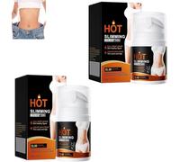 CrèMe Mincerante Chaude, CrèMe BrûLant Des Graisses Corporelles Pour Le Ventre, La Taille Et Les Fesses, Les CrèMes De Massage Chaud Raffermissantes, Parfait Pour La Cellulite, Le Resserrement,2PCS