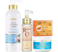 Crème multivitaminée éclaircissante, correctrice de taches brunes, hydratante, kit 4 en 1