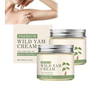 CrèMe Naturelle à L'Igname Sauvage, à L'Extrait D'Igname Sauvage, Hydratante Et Apaisante, CrèMe Pour La Peau à L'Igname Sau/vage, Crè/Me à L'Ign/ame Sauv/age La Vitamine E Et L'Huile Cr/èMe (2 PCS)
