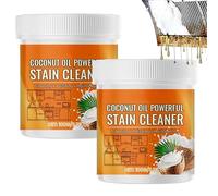 Crème nettoyante et lustrante à l'huile de coco pour la cuisine, nettoyant et lustrant multi-usages pour four, casseroles et plaques de cuisson en inox, 100 g (2Pièce)