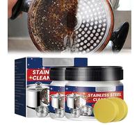 CrèMe Nettoyante Plaques Cuisson & Surfaces Inox,Nettoyant pour Acier Inoxydable, Nettoyant Universel, Spray D'Entretien pour Un Nettoyage Efficace Dissout La Graisse Et Les ImpuretéS (2 Pcs)