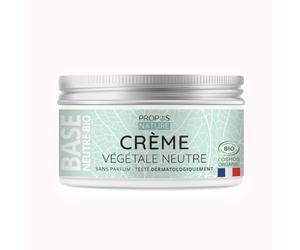 Crème neutre végétale Bio - Sans colorant, sans parabens, sans parfum - 75ml - Propos'Nature
