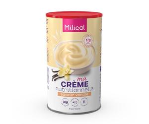 Crème Nutritionnelle Diététique | Pot de 405g | Perte de Poids | Hyperprotéinée et Hypocalorique | Laboratoire Milical (Vanille)