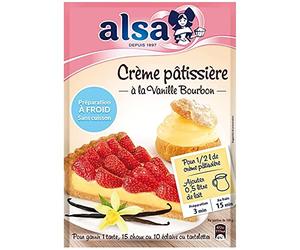 Crème Pâtissière Veloutée Alsa Prête à Délicieusement Garnir 125g - Idéale pour Tous Les Gâteaux et Tartes - Épicerie Fine Sucrée - Le Lot De 4