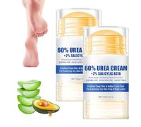 Crème Pieds Réparatrice Hydratante, 2025 Hydrating and Anti-Cracking Foot Cream, Crème pour les Pieds Crème à l'Urée 60% Soin des Pieds Crème Réparatrice pour Pieds Secs Crevassés (WHITE*2, 1)