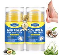 Crème Pieds Réparatrice Hydratante, Crème d'Uree 60%, Hydrate en Profondeur et Adoucit Les Talons Crevassés, Bâton Réparateur pour les Talons Secs, Crevassés et la peau épaissie, 2 Pcs