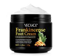 Crème Pieds with Huile d'encens et Huile Menthe, Rafraîchissant et Apaisant pour Pieds, Soutient Douleur et Rigidité des Fatigués Pied, Hydratation Réparation Soin Pieds pour Tres Secs et Abîmés Pied