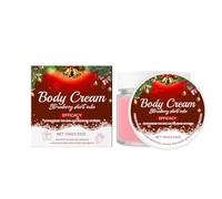 Crème pour le corps 200 g - Eau de source nourrissante pour le corps - Soigne intensément les peaux sèches à très sèches - Parfum fraise - Hydratation longue durée pour le soin du corps (fraise)