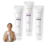 Crème pour le cou au collagène fullerène avec applicateur à 5 billes amélioré pour peaux matures et crépues, 50g(3pcs)