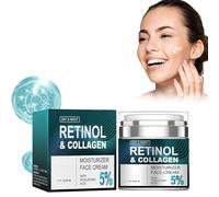 Crème pour le Visage Anti-âge au Rétinol, Crème Anti-Rides, Crème Hydratante au Rétinol, Press-Crème, Crème de Jour Anti-Rides & Extra-Fermeté, Réduit les Rides Sèches et les Ridules