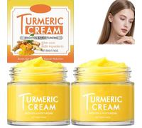 Crème pour le visage au curcuma avec vitamine C, hydratant anti-âge pour éclaircir et raffermir la peau, réduit l'apparence des taches brunes, rides, hydrate uniformise le teint (2)