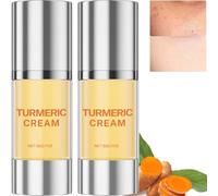 Crème pour le visage au curcuma avec vitamine E, hydratant éclaircissant anti-âge, réduit l'apparence des taches brunes, crème pour le visage hydratante et raffermissante (2 pièces)