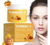 Crème Pour Le Visage Au Miel De Curcuma - Hydratant Éclaircissant Pour La Peau | Crème Hydratante Pour Le Visage Pour Femmes | Unifie Le Teint, Réduit Les Pores, Apaise Et Lisse, Pot Pour Le Régime Qu