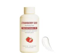 Crème pour les jambes à la fraise pour femme : réduit efficacement la chair de poule et les irrégularités du teint, laissant la peau plus lisse et plus hydratée. Convient aux bras et au corps.