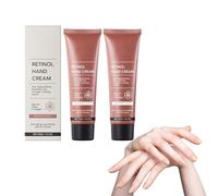 Crème pour les mains au rétinol au beurre de karité pour des mains d'apparence jeune - traitement hydratant intensif des mains au collagène, améliore visiblement la texture de la peau (2 pièces)