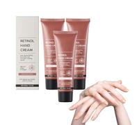 Crème pour les mains au rétinol au beurre de karité pour des mains d'apparence jeune - traitement hydratant intensif des mains au collagène, améliore visiblement la texture de la peau (3 pièces)