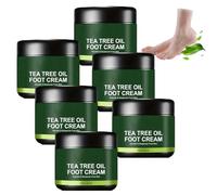Crème pour les pieds à l'huile d'arbre à thé, enrichie en vitamine E, pour les talons et les pieds secs et fendillés. Baume hydratant intensif pour réparer, adoucir et régénérer les pieds (6PCS)