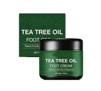 Crème pour les pieds à l'huile d'arbre à thé（One-Bottle） | à l'aloe vera et à la vitamine E - Soin hydratant intense pour talons fendillés et plantes des pieds rugueuses ou calleuses