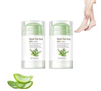 Crème pour les pieds à l'urée en bâton 60% - Baume réparateur intensif pour talons crevassés et peau rugueuse, hydratant ultra-résistant pour talons, coudes et genoux secs et crevassés (2 bouteilles)