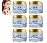 Crème pour les yeux au suif de bœuf au café hydratante en profondeur, hydratant quotidien anti-âge pour les cernes, ridules hydratation longue durée, crème nourrissante apaisante pour les yeux (6PCS)