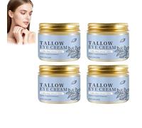 Crème pour les yeux au suif de bœuf au café hydratante en profondeur, hydratant quotidien anti-âge pour les cernes, ridules hydratation longue durée, crème nourrissante apaisante pour les yeux (4PCS)