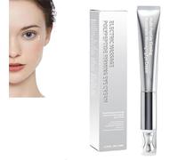Crème pour les yeux massageant les rides, Crème pour les yeux à rides avec masseur électrique, serreur d'œil raffermissant multi-peptides, ferme et lisse de ridules fatiguées (1pc)