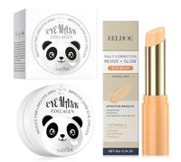 Crème pour les Yeux Stick à la Vitamine C et Patchs pour Les Yeux, Patch Anti Cernes, Stick Crème Hydratante Contour des YeUx, Anti Poche Sous les YEux, Hydrate, Anti-Àge, Anti-Cerne