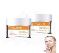 Crème Pour leVisage Pour la Peau Sèche, Réduisez les Ridules et les Rides, la Crème Anti-âge Naturel et Biologique Pour le Visage Avec Niacinamide, Vitamine C et Acide Hyaluronique. (2PCS)