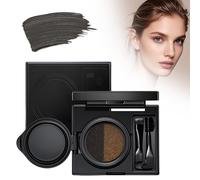Crème Pour Sourcils Double Color Mist Air Cushion, Nouvelle Crème Eye-Liner Pour Sourcils 2025 Avec Outil Eye-Liner, Crème Eye-Liner Poudre Waterproof 2 En 1 Avec Pinceau Double Extrémité (Gris)