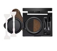 Crème Pour Sourcils Et Eye-Liner Avec Tampon, Tampon Eye-Liner Multifonction À Double Tête, Crème Pour Sourcils À Coussin D'air Double Couleur, Waterproof Et Anti-Bavures (Gris)