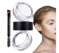 Crème pour sourcils - Pommade à sourcils avec pinceau à double extrémité - Maquillage à forte pigmentation - Produit imperméable pour femme