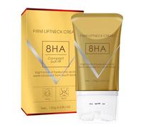 Crème raffermissante pour le cou avec rouleau de massage - Lotion raffermissante pour la peau - Appareil de massage pour le menton, le cou, les jambes, les bras, le ventre, le jour, la nuit