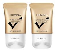 Crème raffermissante pour le cou qui resserre la peau affaissée, crème raffermissante pour le cou avec rouleau, hydratante, réduit les ridules du cou, resserre la peau (2 pièces)