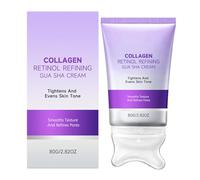 Crème raffermissante visage au rétinol et au collagène avec Gua Sha et brosse en forme de W, soin hydratant anti-âge pour le visage et le cou, crème hydratante intense (1)
