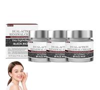Crème régénératrice double action Keratin Erase, crème réparatrice apaisante au riz noir et blanc, améliore la barrière cutanée hydratante pour tous les types de peau,3PCS
