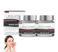 Crème régénératrice double action Keratin Erase, crème réparatrice apaisante au riz noir et blanc, améliore la barrière cutanée hydratante pour tous les types de peau,2PCS