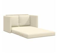 Crème Réglable/Réversible en lit - ABOTI - Canapé-lit - 1-2 places - 2 en 1 - crème - 112x174x55cm similicuir Hot77219083